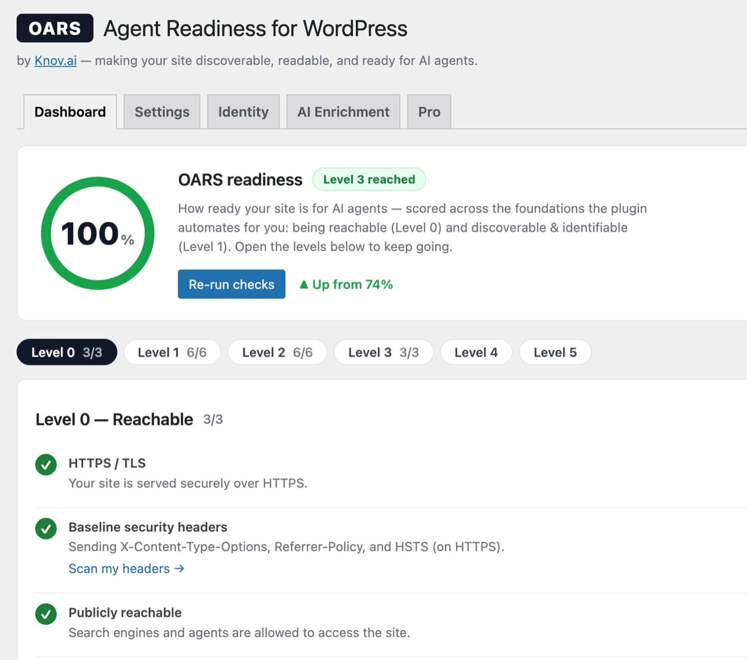 OARS for WordPress